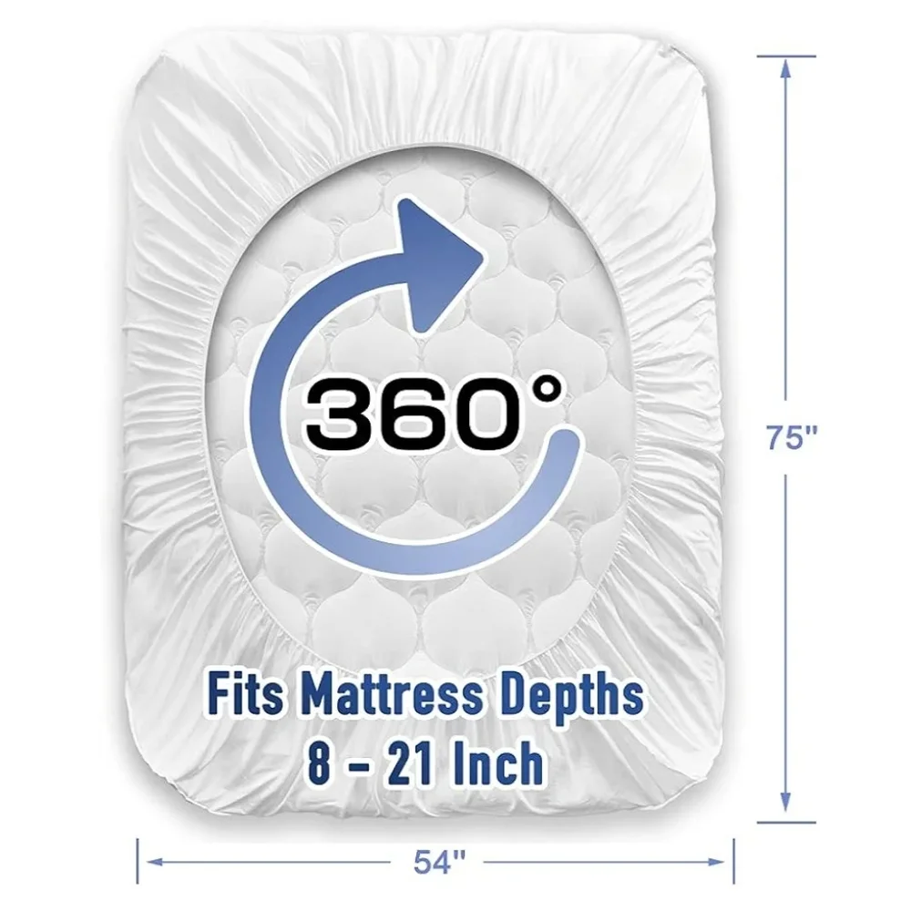 Full Premium Mattress Pad - White
